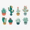 8 Grands Stickers Cactus Vert / Multicolore - Vertbaudet 1 8 Grands Stickers Cactus Vert / Multicolore - Vertbaudet -Vertbaudet Magasin 8 grands stickers cactus