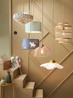 Abat-jour Pour Suspension En Métal Fleur Rose - Vertbaudet -Vertbaudet Magasin abat jour pour suspension en metal fleur 3