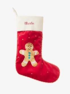 Chaussette De Noël à Sequins Réversibles Mr Biscuit Rouge - Vertbaudet -Vertbaudet Magasin chaussette de noel a sequins reversibles mr biscuit 2
