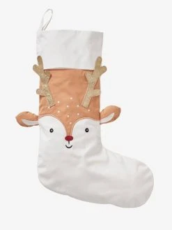 Chaussette De Noël Personnalisable Renne Blanc - Vertbaudet -Vertbaudet Magasin chaussette de noel personnalisable renne 4