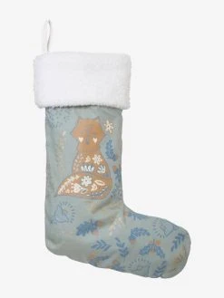 Chaussette De Noël Renard Scandinave Vert / Bleu - Vertbaudet -Vertbaudet Magasin chaussette de noel renard scandinave 2