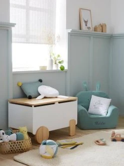 Coffre à Jouets LIGNE ROLLIE Blanc Clair Uni - Vertbaudet -Vertbaudet Magasin coffre a jouets ligne rollie 2