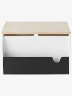 Coffre à Livres Et Jouets LIGNE SCHOOL Blanc - Bois - Ardoise - Vertbaudet -Vertbaudet Magasin coffre a livres et jouets ligne school 4