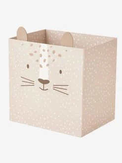 Corbeille En Carton Pliable Tigre Beige - Vertbaudet -Vertbaudet Magasin corbeille en carton pliable tigre 3
