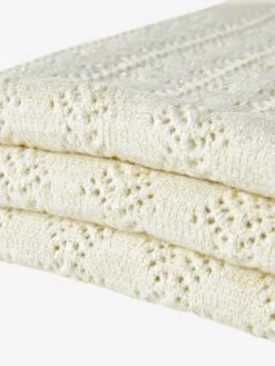 Couverture Bébé Pointelle Avec Lurex écru - Vertbaudet -Vertbaudet Magasin couverture bebe pointelle avec lurex 3