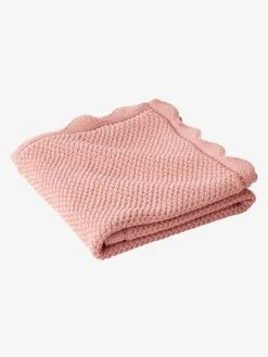 Couverture Bébé Tricot Point De Riz En Coton Rose - Vertbaudet -Vertbaudet Magasin couverture bebe tricot point de riz en coton 3