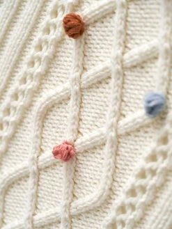 Couverture Tricot HAPPY BOHÈME écru - Vertbaudet -Vertbaudet Magasin couverture tricot happy boheme 3