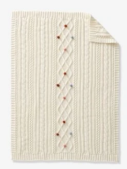 Couverture Tricot HAPPY BOHÈME écru - Vertbaudet -Vertbaudet Magasin couverture tricot happy boheme 4