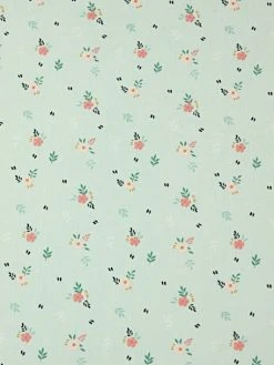 Drap-housse Enfant Bio Collection FLOREALE Vert D'eau/fleurs - Vertbaudet -Vertbaudet Magasin drap housse enfant bio collection floreale 2
