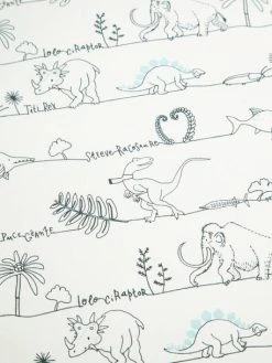 Drap-housse Enfant DINO RAMA Blanc Imprimé - Vertbaudet -Vertbaudet Magasin drap housse enfant dino rama 3
