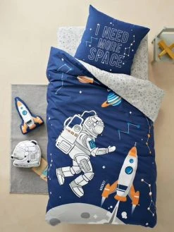 Drap-housse Enfant INTERGALACTIC Gris Clair Imprimé - Vertbaudet -Vertbaudet Magasin drap housse enfant intergalactic 1