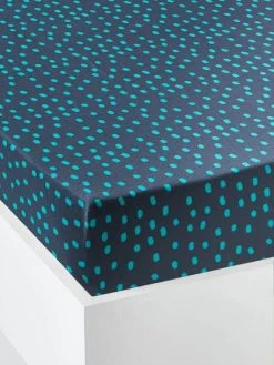Drap-housse Enfant JUNGLE NIGHT Marine / Vert - Vertbaudet