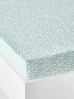 Drap-housse Enfant SUR LES RAILS Bleu - Vertbaudet