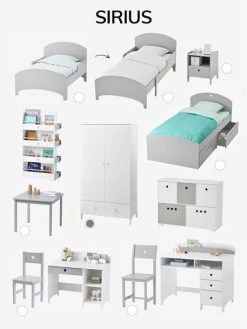 Etagère-bibliothèque Enfant LIGNE SIRIUS Blanc Clair Uni Avec Decor - Vertbaudet -Vertbaudet Magasin etagere bibliotheque enfant ligne sirius 3