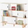Etagère-bibliothèque LIGNE SEVENTIES Blanc - Bois - Vertbaudet
