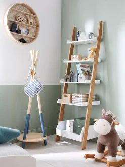 Etagère échelle LIGNE ARCHITEKT Blanc/bois - Vertbaudet -Vertbaudet Magasin etagere echelle ligne architekt 2