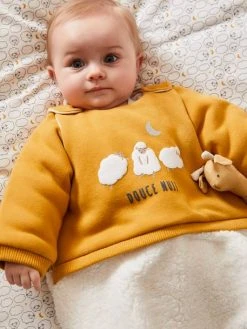 Gigoteuse Manches Amovibles Bi-matière PETIT MOUTON Miel / écru - Vertbaudet -Vertbaudet Magasin gigoteuse manches amovibles bi matiere petit mouton 3