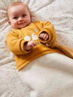 Gigoteuse Manches Amovibles Bi-matière PETIT MOUTON Miel / écru - Vertbaudet -Vertbaudet Magasin gigoteuse manches amovibles bi matiere petit mouton 5