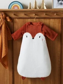 Gigoteuse Manches Amovibles En Microfibre RENARD écru / Roux - Vertbaudet -Vertbaudet Magasin gigoteuse manches amovibles en microfibre renard 2