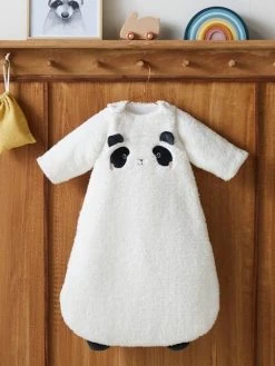 Gigoteuse Manches Amovibles En Sherpa PANDA écru - Vertbaudet -Vertbaudet Magasin gigoteuse manches amovibles en sherpa panda 3