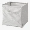 Grand Bac De Rangement En Tissu Personnalisable Gris - Vertbaudet -Vertbaudet Magasin grand bac de rangement en tissu personnalisable