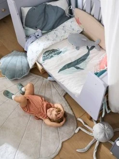 Grand Tapis En Fourrure Coquillage SOUS L'OCÉAN Ecru - Vertbaudet -Vertbaudet Magasin grand tapis en fourrure coquillage sous locean 2