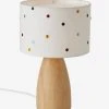 Lampe De Chevet Pois Brodés Beige / Multicolore - Vertbaudet -Vertbaudet Magasin lampe de chevet pois brodes
