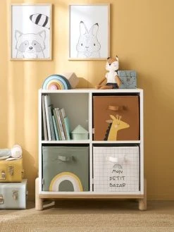 Les 3 Bacs De Rangement Tanzanie Tilleul Foncé Imprimé - Vertbaudet -Vertbaudet Magasin les 3 bacs de rangement tanzanie 4