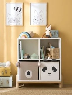 Lot De 2 Bacs En Tissu Panda Koala Beige - Vertbaudet -Vertbaudet Magasin lot de 2 bacs en tissu panda koala 3
