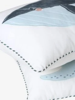 Lot De 2 Coussins SOUS L'OCÉAN Bleu - Vertbaudet -Vertbaudet Magasin lot de 2 coussins sous locean 1