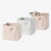 Lot De 3 Bacs De Rangement Lovely Rose Poudré Imprimé - Vertbaudet -Vertbaudet Magasin lot de 3 bacs de rangement lovely