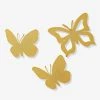 Lot De 3 Papillons En Laiton Dore - Vertbaudet