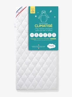 Matelas Climatisé Anti-acariens Déhoussable 60x120 Cm P'TIT LIT Blanc - P'tit Lit