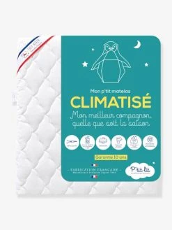 Matelas Climatisé Anti-acariens Déhoussable 60x120 Cm P'TIT LIT Blanc - P'tit Lit -Vertbaudet Magasin matelas climatise anti acariens dehoussable 60x120 cm ptit lit 3