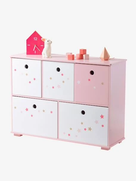 Meuble De Rangement 5 Bacs LIGNE FEERIE Rose étoiles - Vertbaudet 3 Meuble De Rangement 5 Bacs LIGNE FEERIE Rose étoiles - Vertbaudet
