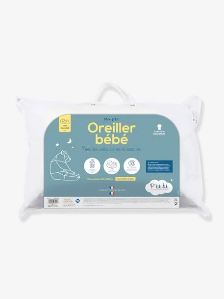 Oreiller Anti-acariens 40 X 60 Cm P'TIT LIT Blanc - P'tit Lit 3 Oreiller Anti-acariens 40 X 60 Cm P'TIT LIT Blanc - P'tit Lit
