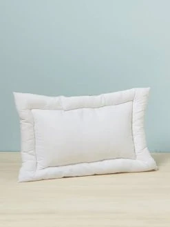 Oreiller Plat Thermorégulateur Traité Passerelle® Blanc - Vertbaudet -Vertbaudet Magasin oreiller plat thermoregulateur traite passerelle 3