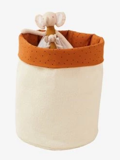 Panier Réversible Fausse Fourrure Bouclette Blanc/caramel Imprimé - Vertbaudet -Vertbaudet Magasin panier reversible fausse fourrure bouclette 2