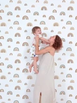 Papier Peint Arc-en-ciel Sunny LILIPINSO Multicolore - Lilipinso -Vertbaudet Magasin papier peint arc en ciel sunny lilipinso 2