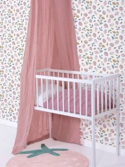 Papier Peint Fraises Louise LILIPINSO Rose Pâle - Lilipinso -Vertbaudet Magasin papier peint fraises louise lilipinso 1