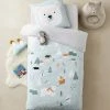 Parure Enfant Housse De Couette + Taie D'oreiller ALPIN Bleu - Vertbaudet