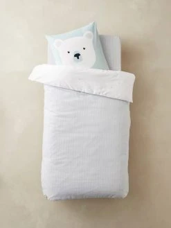 Parure Enfant Housse De Couette + Taie D'oreiller ALPIN Bleu - Vertbaudet -Vertbaudet Magasin parure enfant housse de couette taie doreiller alpin 3