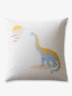 Parure Enfant JURASSIC CAMP Oeko-Tex® Blanc Imprimé - Vertbaudet -Vertbaudet Magasin parure enfant jurassic camp oeko tex 3