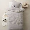 Parure Housse De Couette + Taie D'oreiller BIO* KOALA Gris / écru - Vertbaudet -Vertbaudet Magasin parure housse de couette taie doreiller bio koala