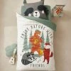 Parure Housse De Couette + Taie D'oreiller Enfant En Coton Bio* FOREST BAND écru / Multicolore - Vertbaudet -Vertbaudet Magasin parure housse de couette taie doreiller enfant en coton bio forest band