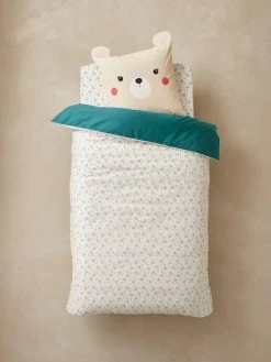 Parure Housse De Couette + Taie D'oreiller Enfant En Coton Bio* NATURE SAUVAGE Bleu - Vertbaudet -Vertbaudet Magasin parure housse de couette taie doreiller enfant en coton bio nature sauvage 4