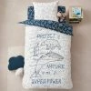 Parure Housse De Couette + Taie D'oreiller Enfant En Coton Bio* Ô MA BANQUISE Marine / écru - Vertbaudet -Vertbaudet Magasin parure housse de couette taie doreiller enfant en coton bio o ma banquise