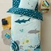 Parure Housse De Couette + Taie D'oreiller Enfant FONDS MARINS Bleu - Vertbaudet -Vertbaudet Magasin parure housse de couette taie doreiller enfant fonds marins