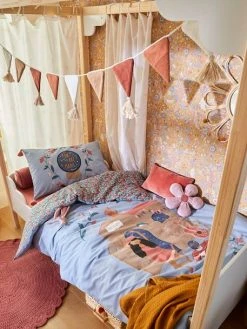 Parure Housse De Couette + Taie D'oreiller Enfant GIPSY ROULOTTE Bleu - Vertbaudet -Vertbaudet Magasin parure housse de couette taie doreiller enfant gipsy roulotte 5