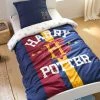 Parure Housse De Couette + Taie D'oreiller Enfant Harry Potter® Bleu Fonce Imprime - Harry Potter -Vertbaudet Magasin parure housse de couette taie doreiller enfant harry potter